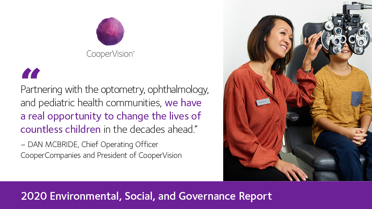 We are proud to announce the release of CooperCompanies’ inaugural Environmental, Social, and Governance (ESG) Report. Learn more about how Cooper cares for employees, communities, and the planet: bddy.me/2TEgiEg #CooperCares #OneCooper