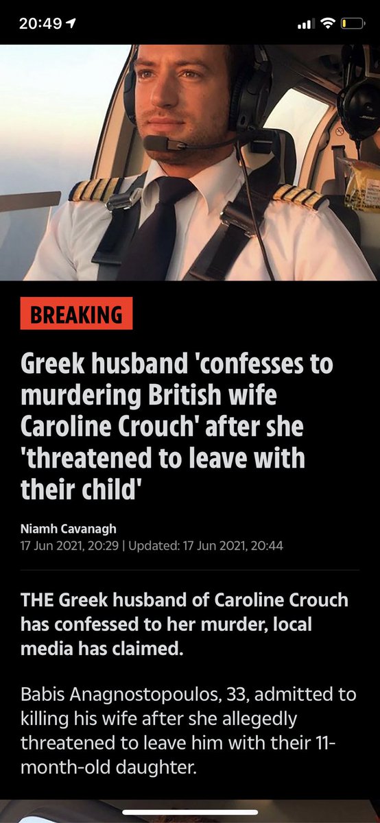 antigxni's tweet photo. I’m shook to my core. She was 15 and he has 28 when they met. He killed her because she wanted to leave him, and staged a break-in, hanging their dog and leaving their baby next to its dying mom. A pedophile &amp; murderer. This is why we scream about misogyny. #Justice_For_Caroline https://t.co/kU5LV4aiT9