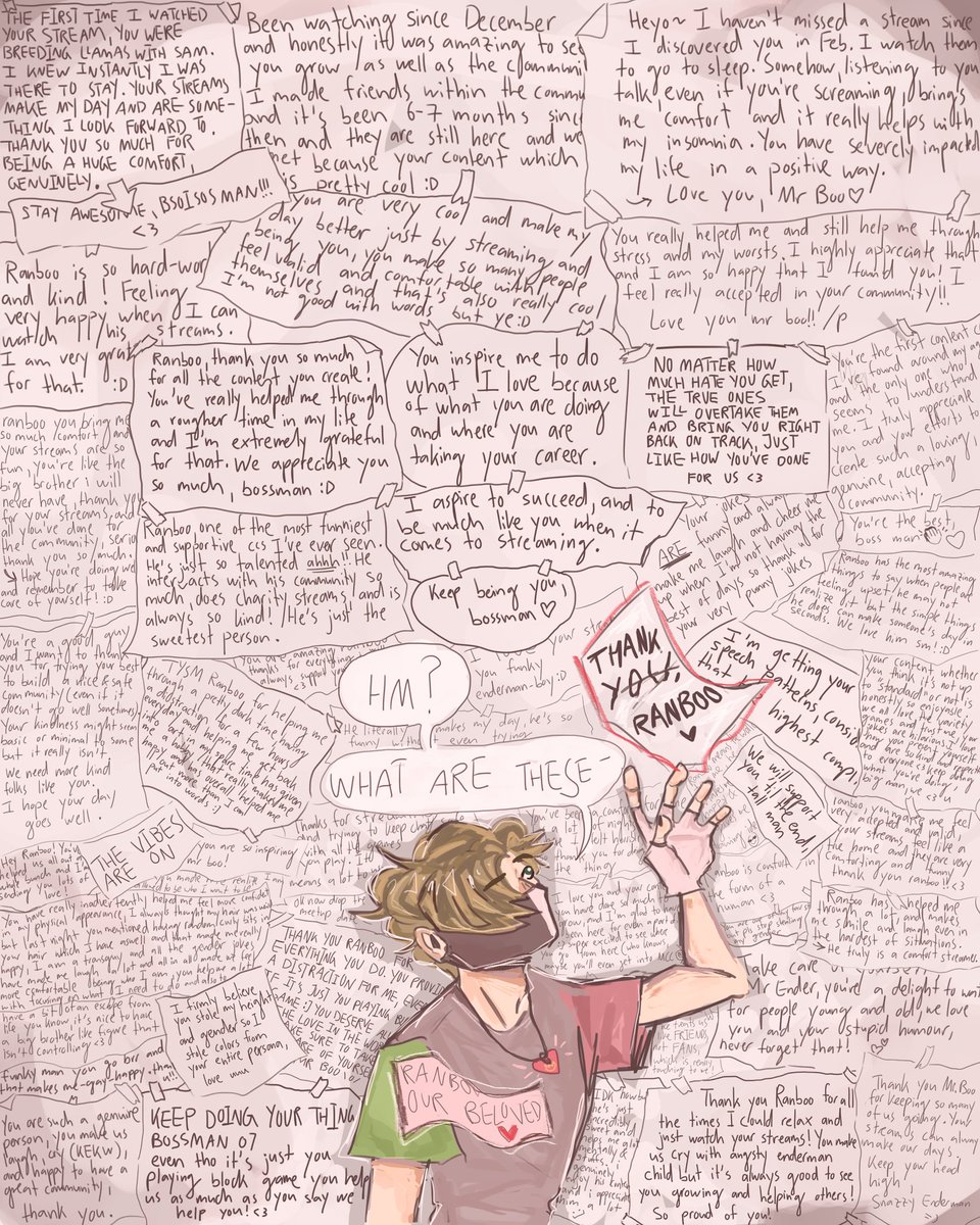 sleepyokay's tweet photo. Messages for our beloved ✉
-
[rts are very appreciated because this took so long cries] 
#ranboofanart https://t.co/sDWSXVnNMK