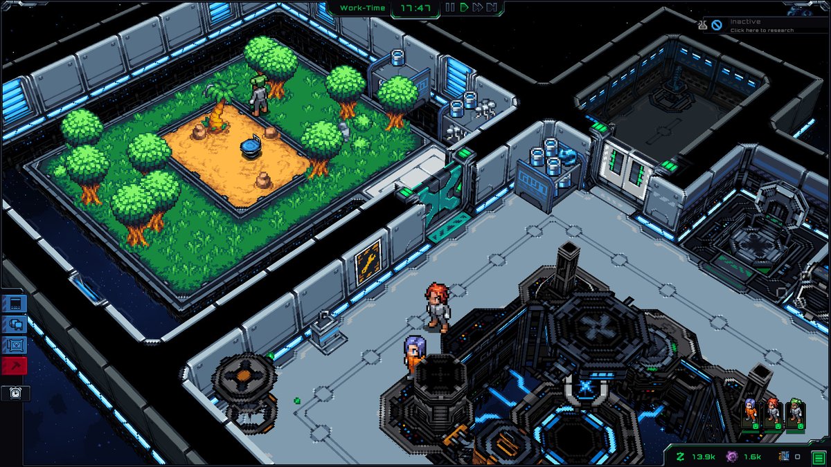 pcgamer's tweet photo. Space colony management game Starmancer is almost ready for Early Access. https://t.co/myKrgYAaR8 https://t.co/OdbWAfwCYE