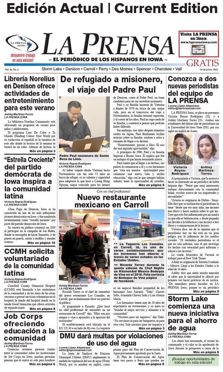 Hi friends! Another new addition of La Prensa is out now - look for it to hear about news from our Latino community! Link to our online version in bio.