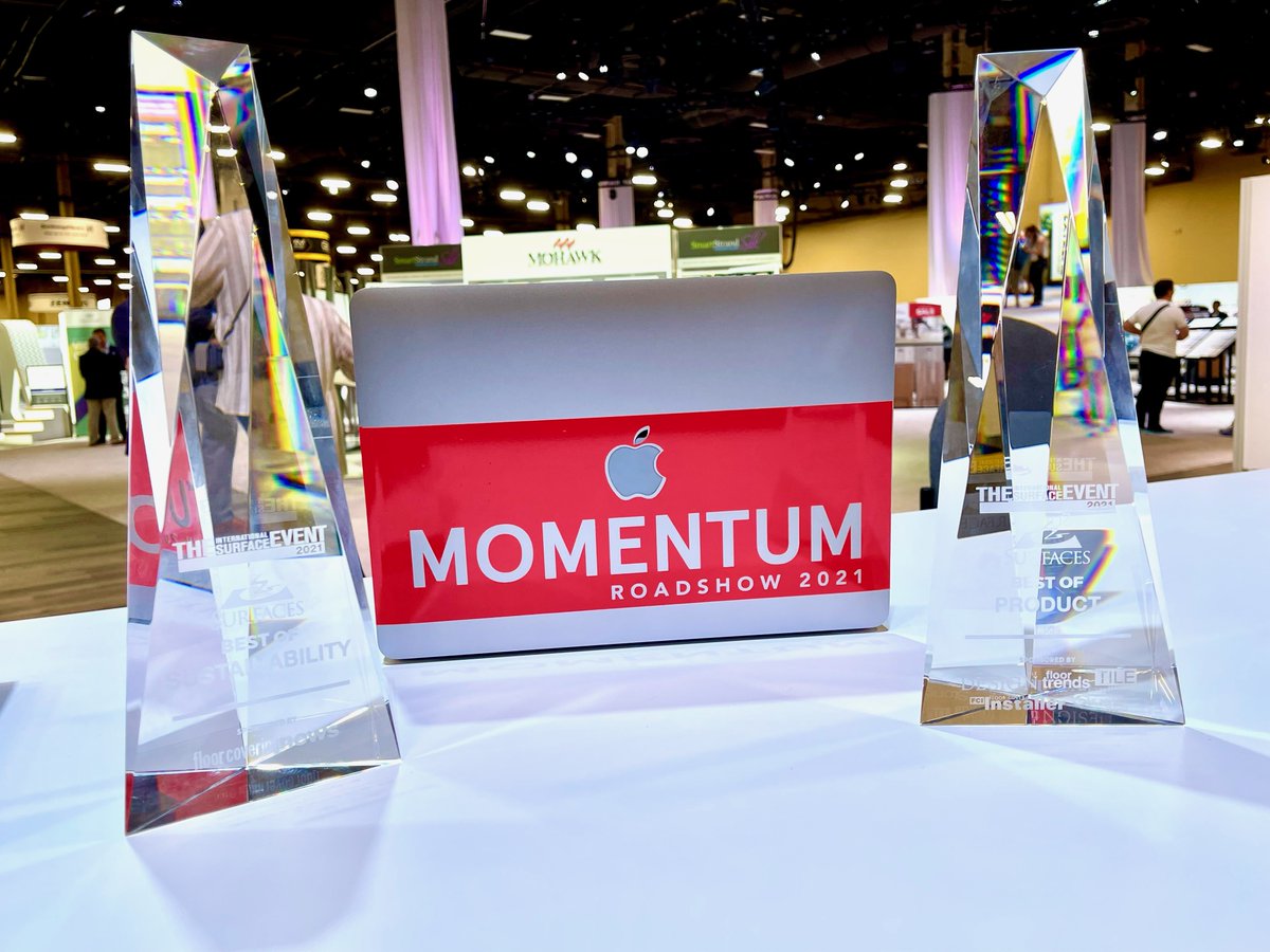SJHWF's tweet image. Woohoo! 🥳 We are so proud to be named best of Surfaces for both Sustainability and Product! ✨#TISE2021✨  via MohawkFlooring