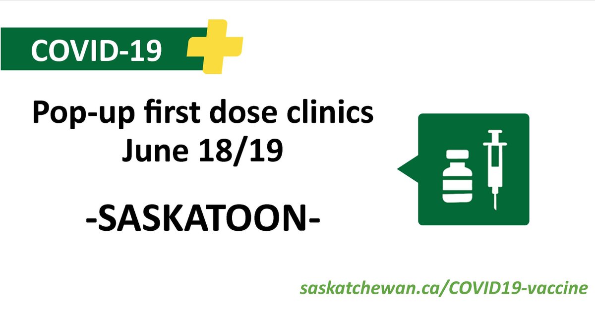 Saskatchewan Health Authority On Twitter Pop Up First Dose Covid 19 Vaccine Clinics In Saskatoon Free Ice Cream Bragging Rights Over Regina A Summer Free Of Public Health Restrictions Saskatoon The Choice Is Yours