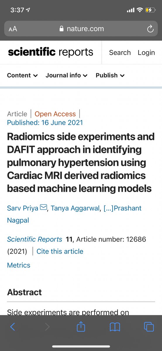 Radiomics side experiments in Pulm HTN #WhyCMR . Rather than discarding unstable features, we included those features and built augmented data using new DAFIT approach. DAFIT models were superior to models built using stable features only.rdcu.be/cmDBY <a href="/uiowa/">University of Iowa</a> <a href="/IowaRAD/">University of Iowa Radiology</a>