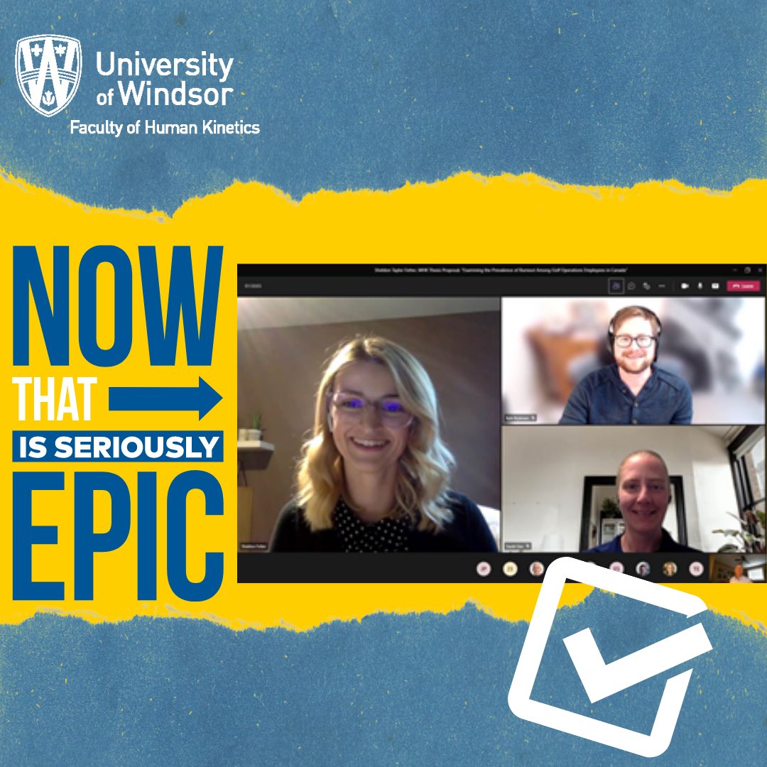 Congratulations to Sheldon Fetter (advisor Dr. Jess Dixon)!! Sheldon successfully proposed: “Examining the Prevalence of Burnout Among Golf Operations Employees in Canada” via MS Teams earlier today:
A special thanks to Sheldon’s Thesis Committee members!