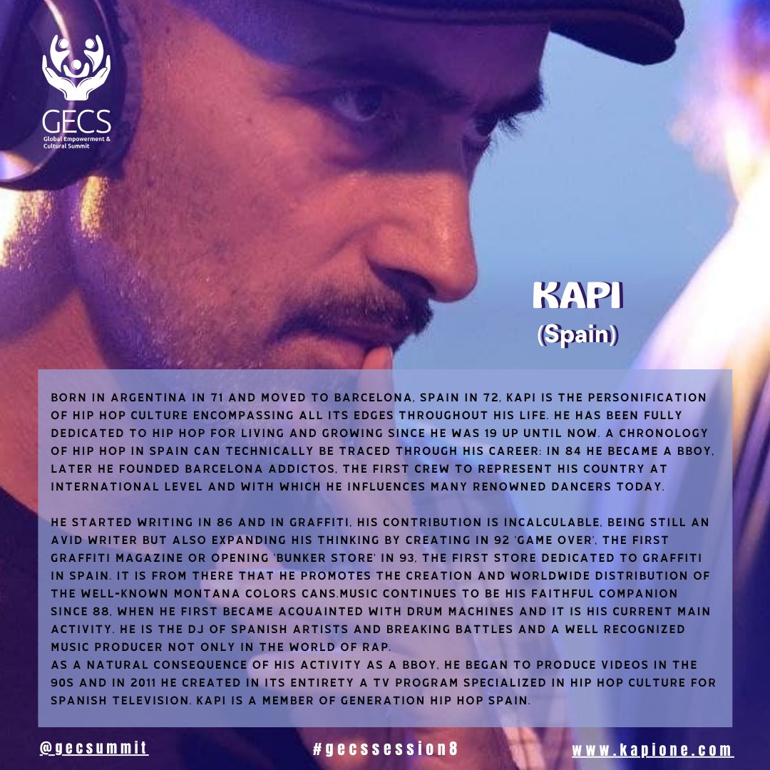 hiphopworkSpain's tweet photo. Este sábado, streaming de la charla a las 18h. (hora española) en https://t.co/2oAjjzZX1Y
Tendremos a nuestro hermano @Kapione miembro de Generation Hip Hop España 🔥🔥🔥❤️❤️❤️
#gecsummit
#GenerationHipHopGlobal
#hiphoplovesfoundation https://t.co/C7WzXqaDEo