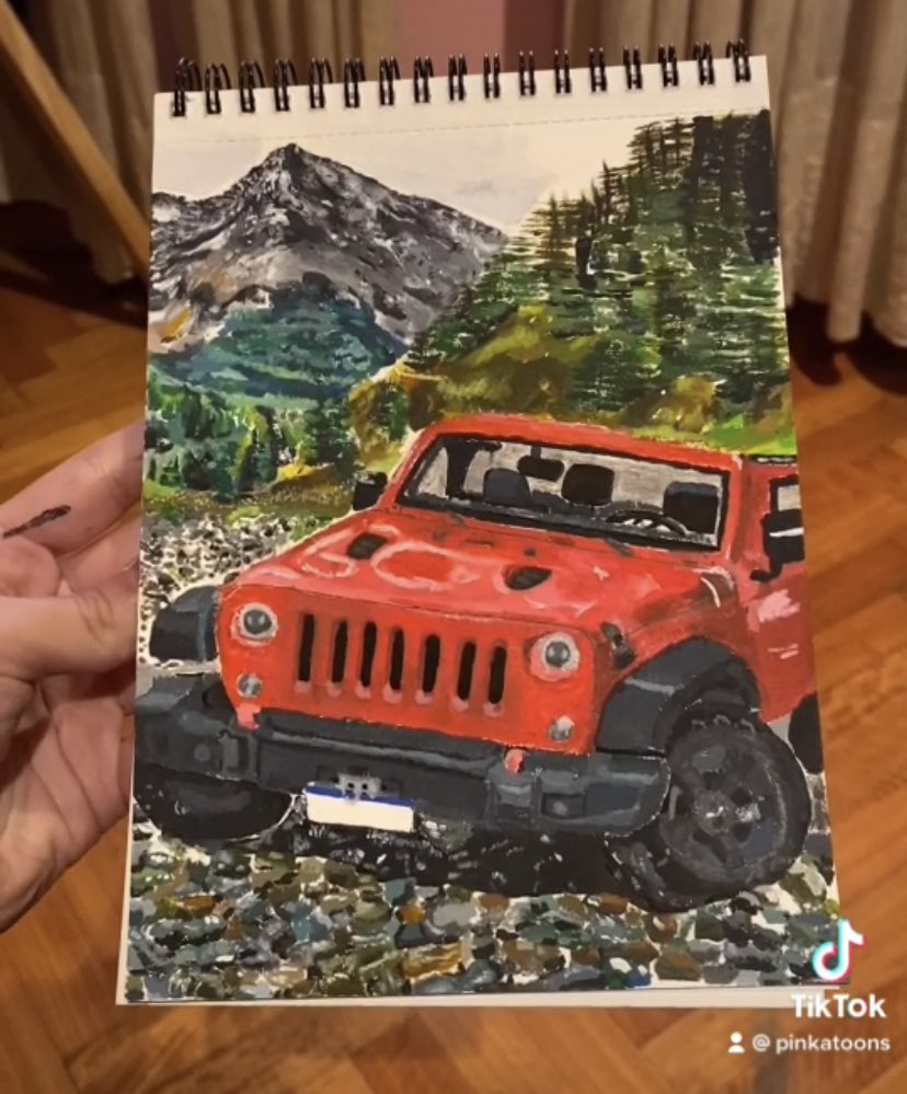ToonsPink's tweet photo. It my dad’s birthday so i decided to draw something for him so follow me on instagram for more #Jeep #artstyle #drawthisinyourstyle #TikTok #instagramposts https://t.co/Rn9oBVbl1P