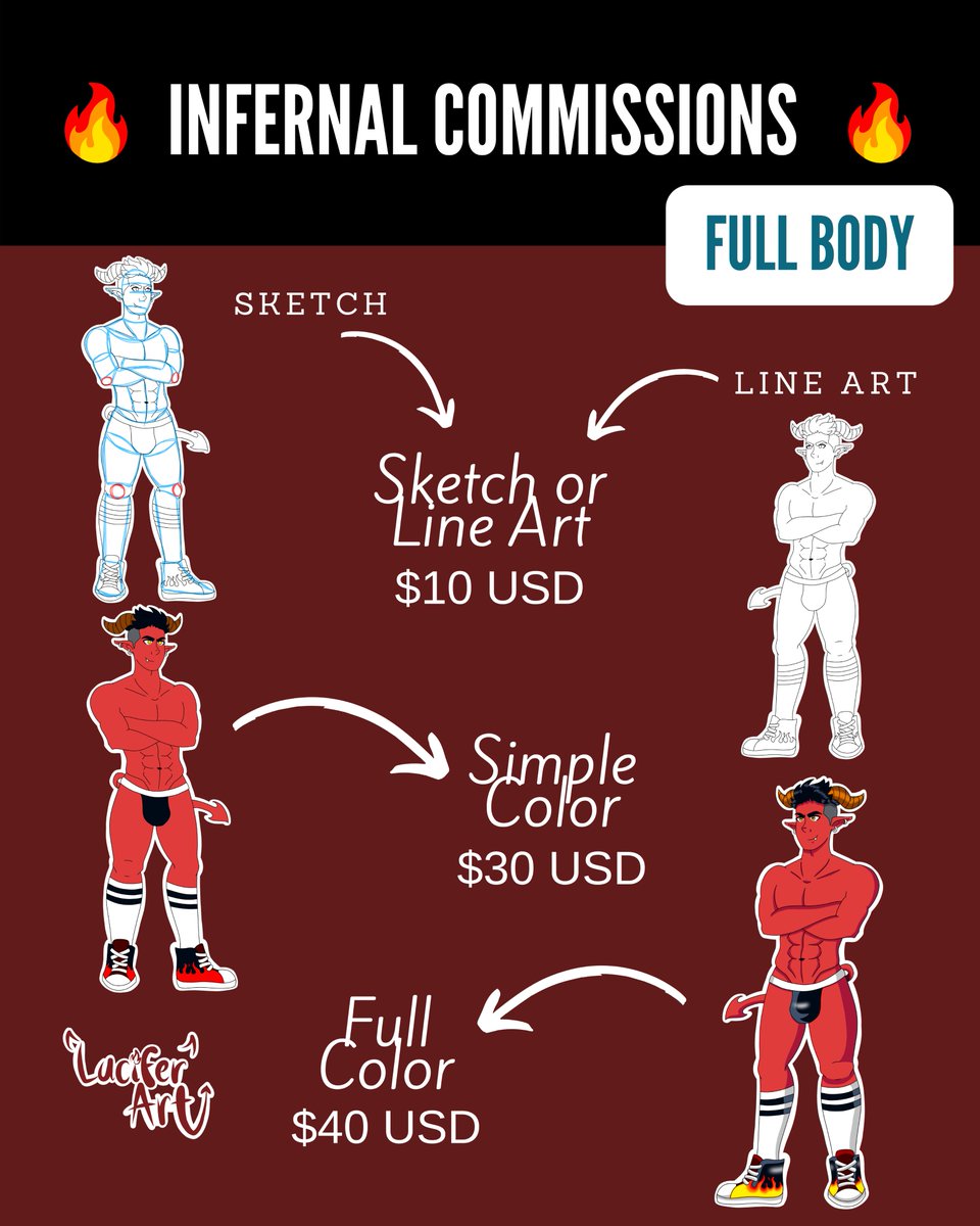 LuciferArt69's tweet photo. Hello everyone, I'm so excited to announce to y'all "The opening of my commissions"🤗 I'm so happy and ready to draw, I hope you like it and help me give me with your ❤️, share with your friends and Rt in your profiles, Here are the info for the commissions, for more details DM🔥 https://t.co/dzoCHCJep3