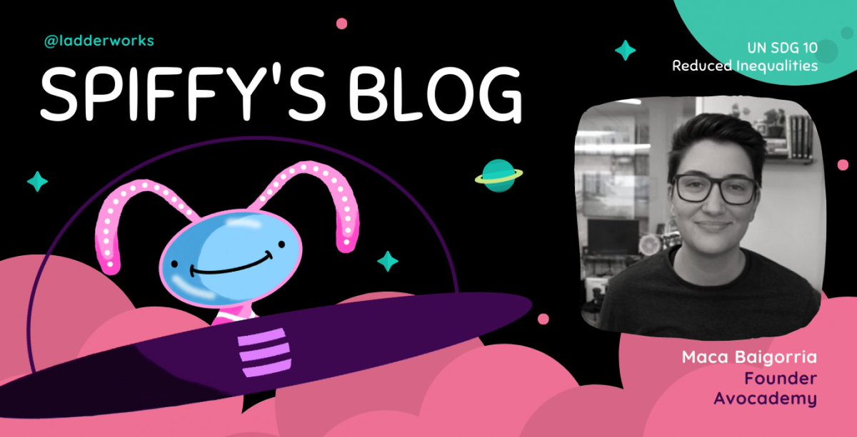 StartOut's tweet image. StartOut Growth Lab Alumni Maca Baigorria (Founder, Avocademy) was recently featured by @Nasdaq + @ladderworks for #SpiffysBlog!

View the full article here &amp;gt; &amp;gt; &amp;gt; ow.ly/jXO250FaSYA

#pridemonth #LGBTQfounders #LGBTQentrepreneurs