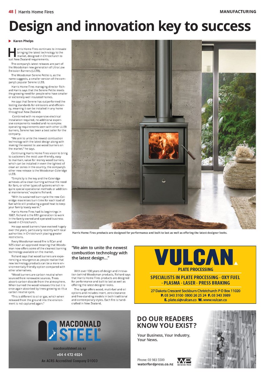 inFactLtd's tweet photo. Congratulations to Woodsman as Serene ULEB becomes Nr. 1 selling fire in Canterbury. Designed by Woman for Woman. https://t.co/zLT2NrZcwO