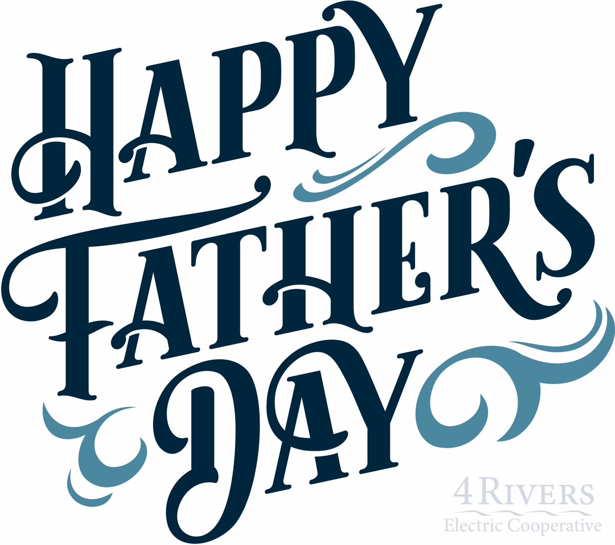 Sunday, we celebrate Father's Day, Dads, and those Father Figures in our life who make a positive difference! We appreciate you!!! Happy Father’s Day weekend from 4 Rivers Electric Cooperative, Inc.!