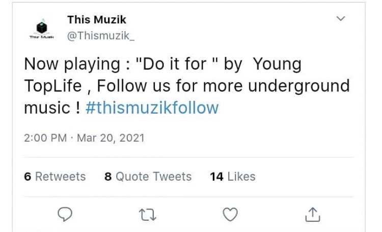 reposthype's tweet photo. Now playing : “Do it for “ by Young TopLife
#youngtoplife #doitfor #freskau #freskaumusic https://t.co/bhRdmu9Air