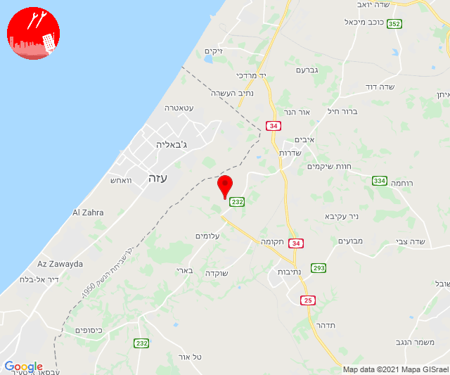 צבע אדום עוטף עזה