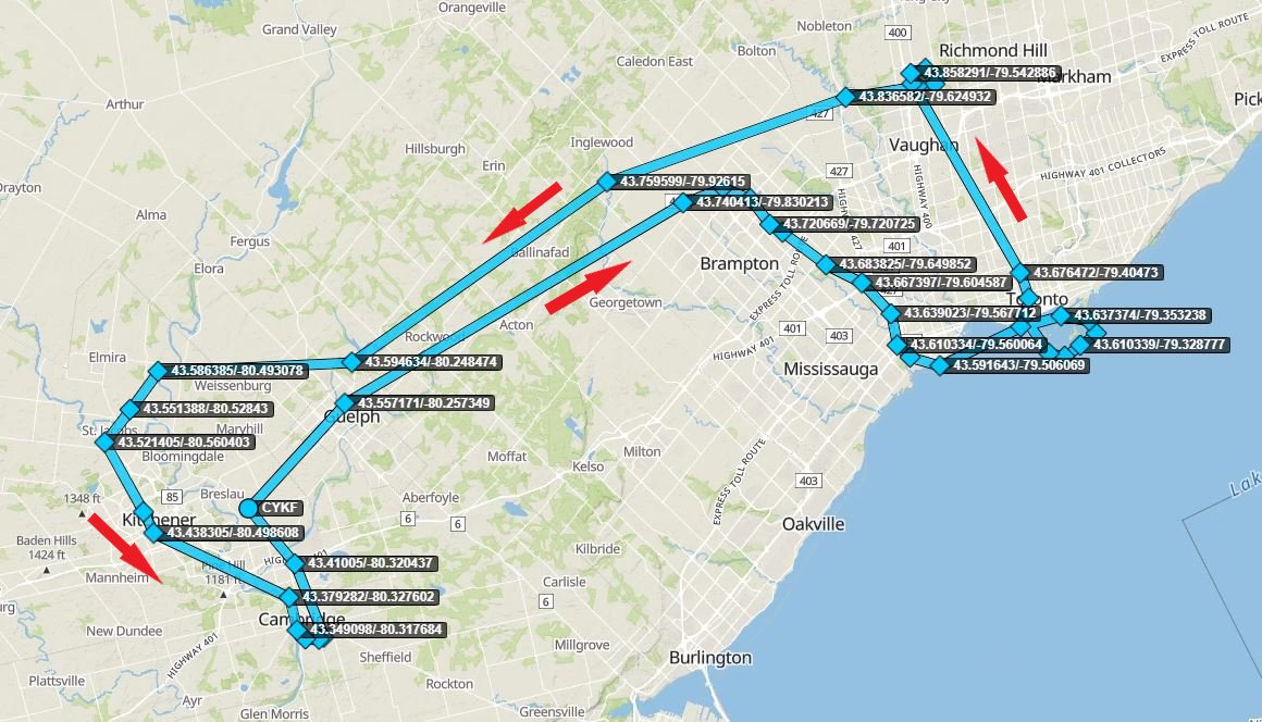 WaterlooWarbird's tweet photo. On Saturday, we'll be flying over @RegionWaterloo, @cityofguelph, @cityoftoronto &amp; many GTA communities during Operation Revival. The flight will be from approx. 11:40-12:30. Please watch from home and respect all local social distancing measures. Visit our FB page for more info! https://t.co/UArwzGqI64