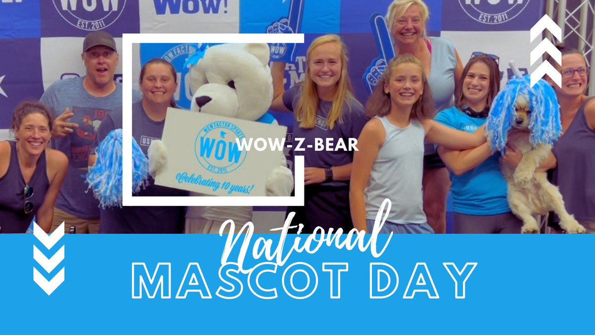 Happy #NationalMascotDay! Thank you to mascots everywhere that rally crowds as community leaders!! 🙌🏻

We had an absolute blast celebrating WOW-Z today with a video shoot for an upcoming #WOW10 post. Stay tuned! 🐾

#WOWFactorSports #WatchMeWOW
