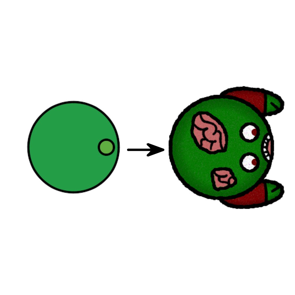 Tough_Chickens's tweet photo. Before and after. Technically these are both zombies, one is just has more brains.

#scary #gamedev #games #indiedev #pcgames #zombie #survival #multiplayer #realtoughchickens https://t.co/AYoOcn1E7C