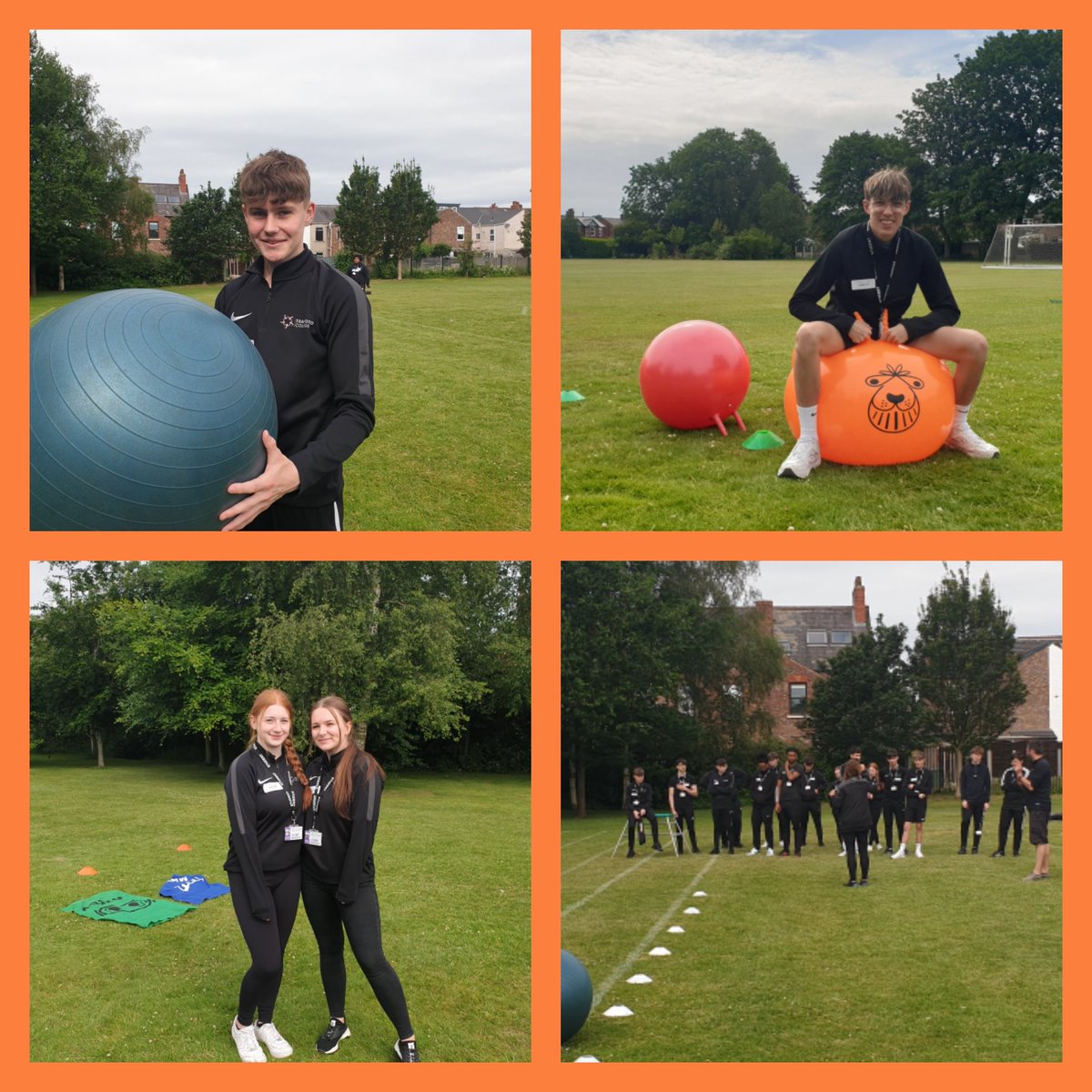 RebeccaOvery's tweet photo. We were 'out' out! Offsite helping @PEandSportsHub with their fab Mini Mudder event 🎉 Brushing up on our sports leadership skills and enjoying life! Well done @TraffordCollege Sport &amp; Public Services students. #covidbegone #communityengagement #wearesportsleaders https://t.co/0RQUGpaFjE