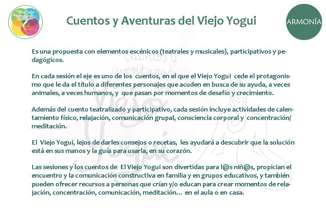 SOYMUSIKA's tweet photo. Conoces al viejo yogui y sus cuentos y aventuras en familia ? El 1 de julio vuelve a Miranda y estará en Armonía https://t.co/ecUfageirV https://t.co/oNoT1vctkv
