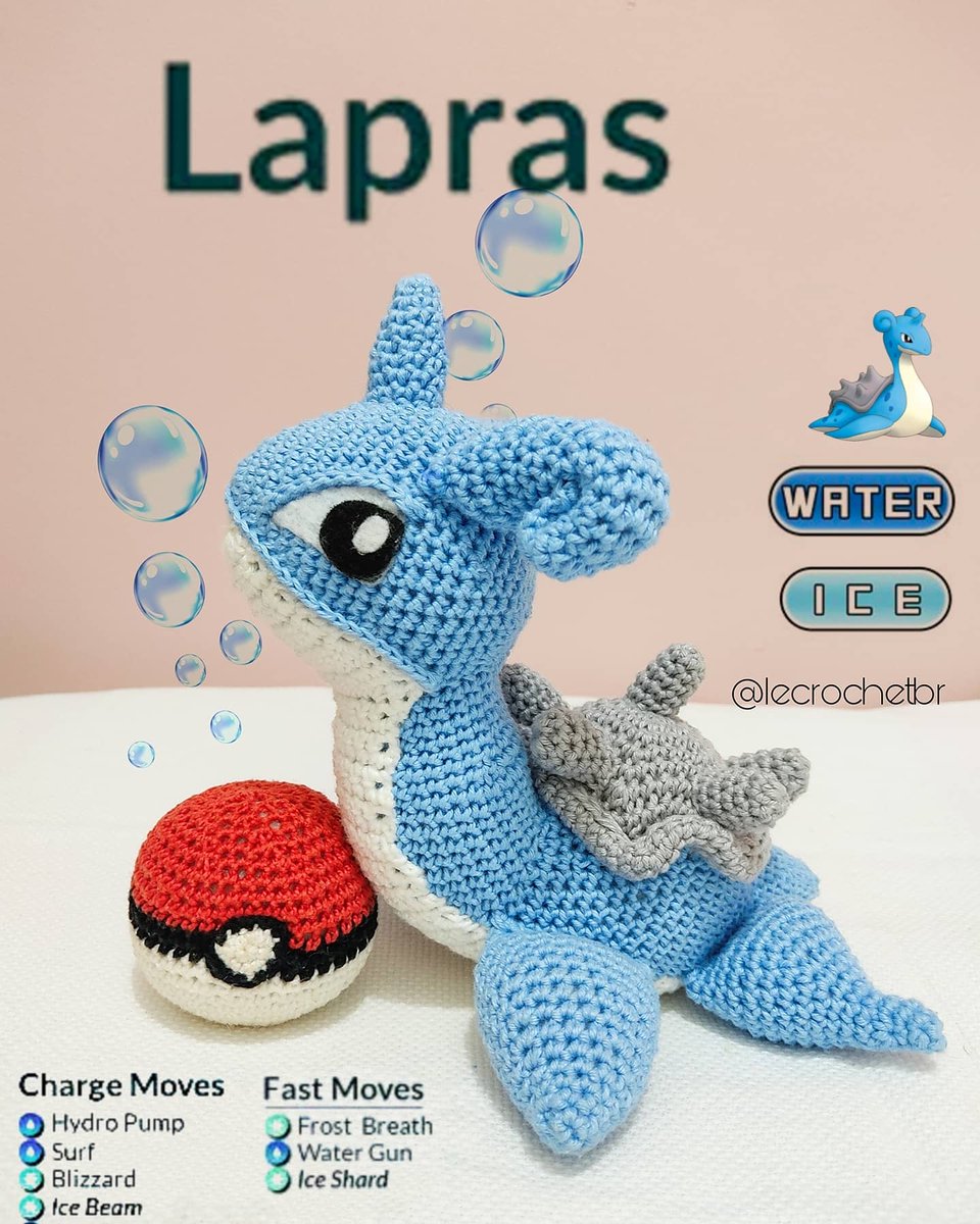 Lecrochetbr's tweet photo. Lapras 💙
Criaturas gentis, que quase foram extintas por preferirem não lutar, os Lapras são tão inteligentes que são capazes de entender a fala e até ler a mente das pessoas.
Esses Pokemon normalmente são usados como método de transporte ❄️ https://t.co/YtWlNAf9oq