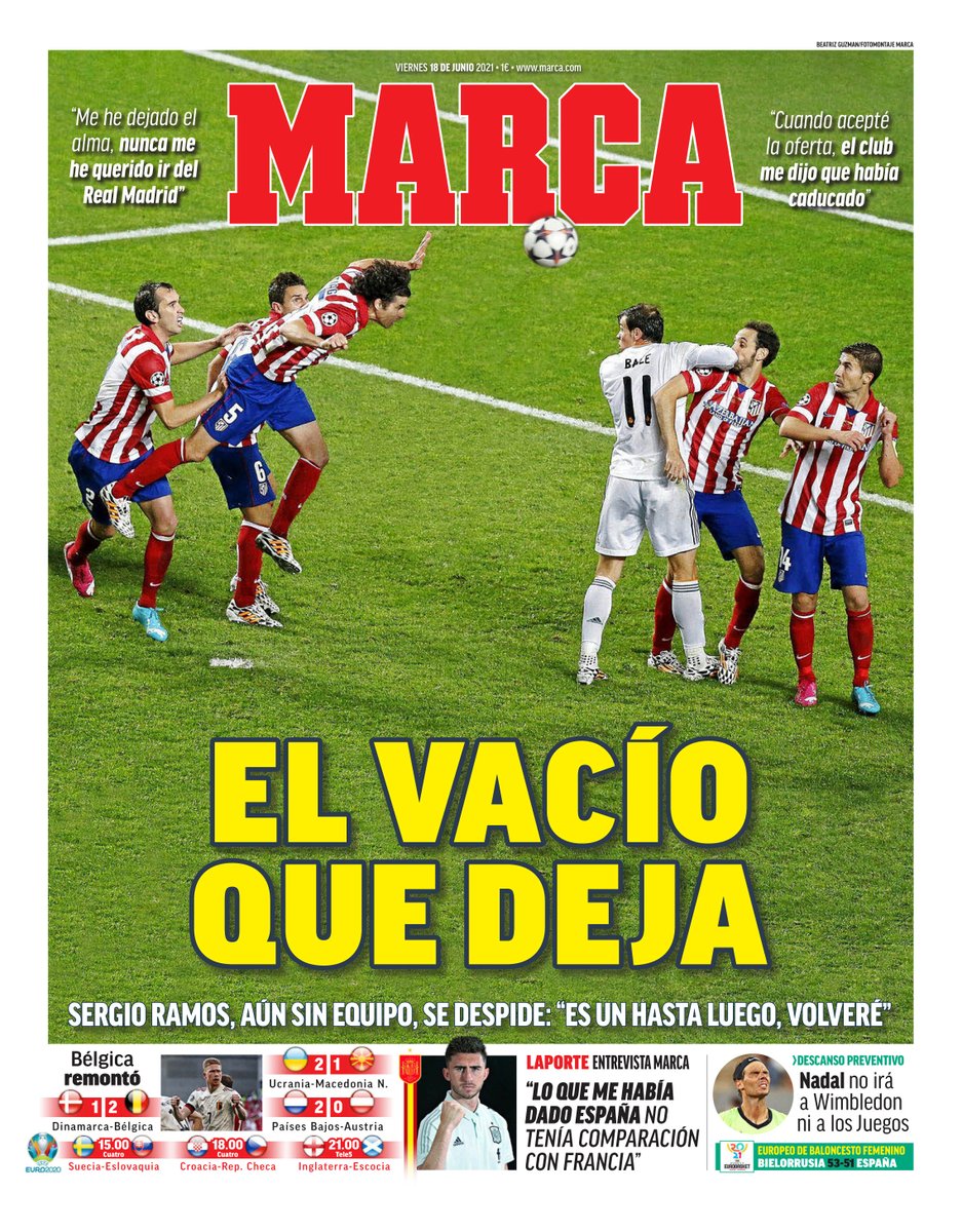 marca's tweet photo. #LaPortada El vacío que deja 🗞️ https://t.co/zYVX9WzdH5