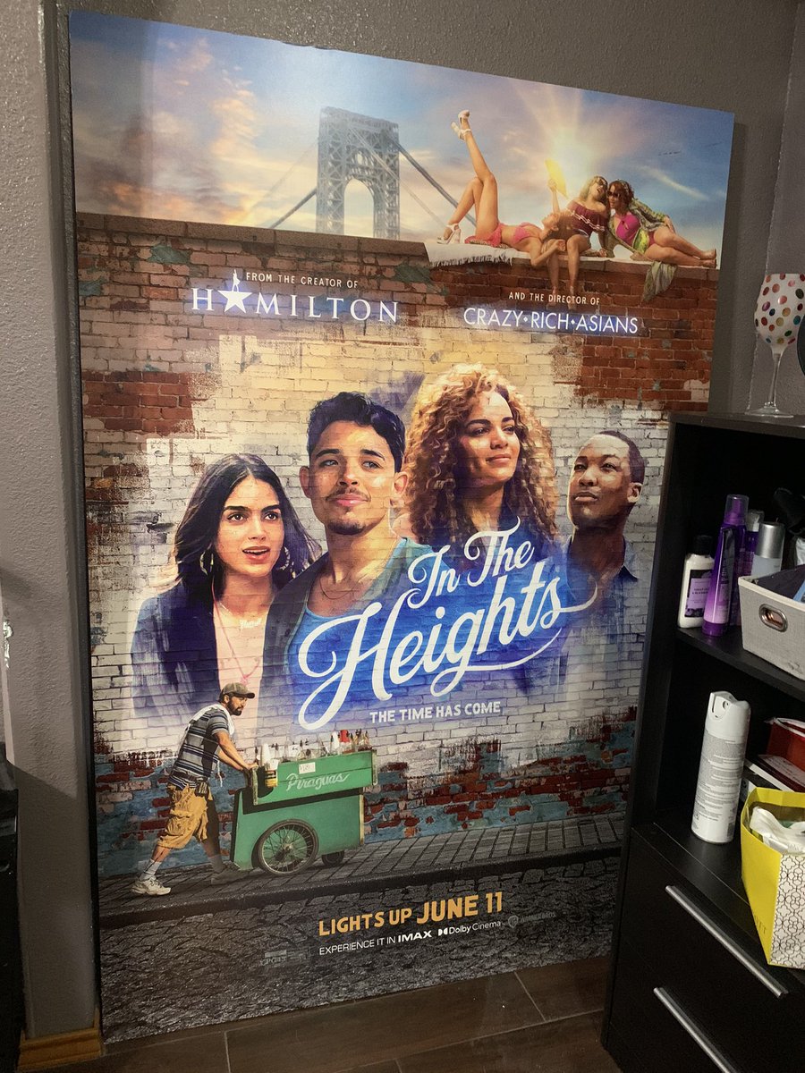 monicagarza428's tweet photo. Cause who doesn’t want a huge poster from #InTheHeightsMovie in their room? Best birthday gift so far! 

@Lin_Manuel  @intheheights https://t.co/x9NIerF0gK