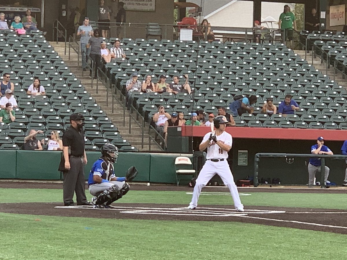 JolietSlammers's tweet image. First pro at-bat for Lewis University product Jackson Dvorak!

#baseball #slammersbaseball