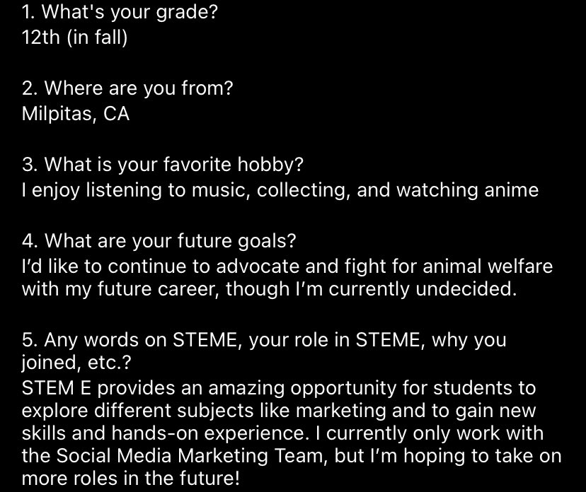 #internspotlight in #steme for this week is joyce wong who is part of the twitter marketing team !! look down for more information about her: