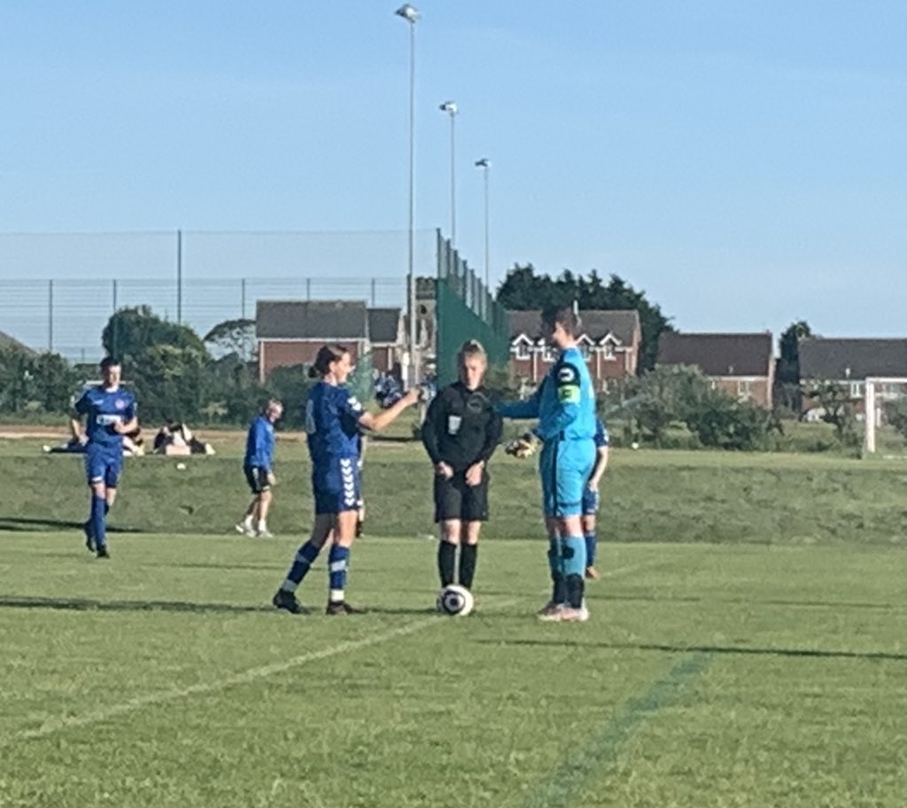 When your twin sister is your referee - thankfully still on speaking terms &amp; no cautions or cards for her brother! <a href="/BethStrutton/">Beth Strutton</a> <a href="/RossallSport/">Rossall Sport</a>