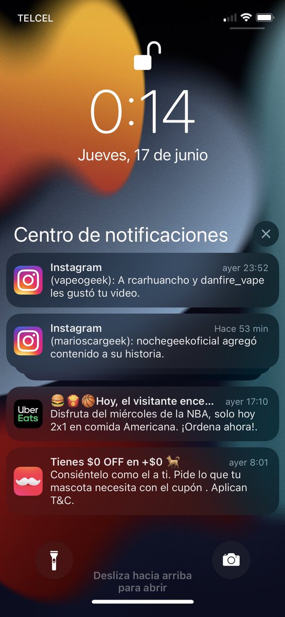 MarioscarGeek's tweet photo. Las notificaciones en #iOS15beta1 lucen limpias y con un diseño muy elegante. 

Lo ordena y ademas las ventanas de respuesta son buena.
#Apple  #QuedateEnCasa #technofanart https://t.co/7UWsoDiZIC