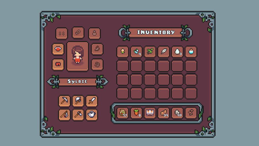 Inventory UI Created by @SylbieArts on Twitter 