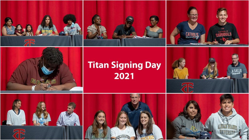 ACPSk12's tweet photo. Congratulations to our 30 @TCWTitans athletes who signed on to compete in collegiate athletics earlier this month! 

See the list of students in ACPS Express: https://t.co/vIjm9tgvn1

📸 Photo credit: Anna Jaeger https://t.co/nQ0P8CUbRu