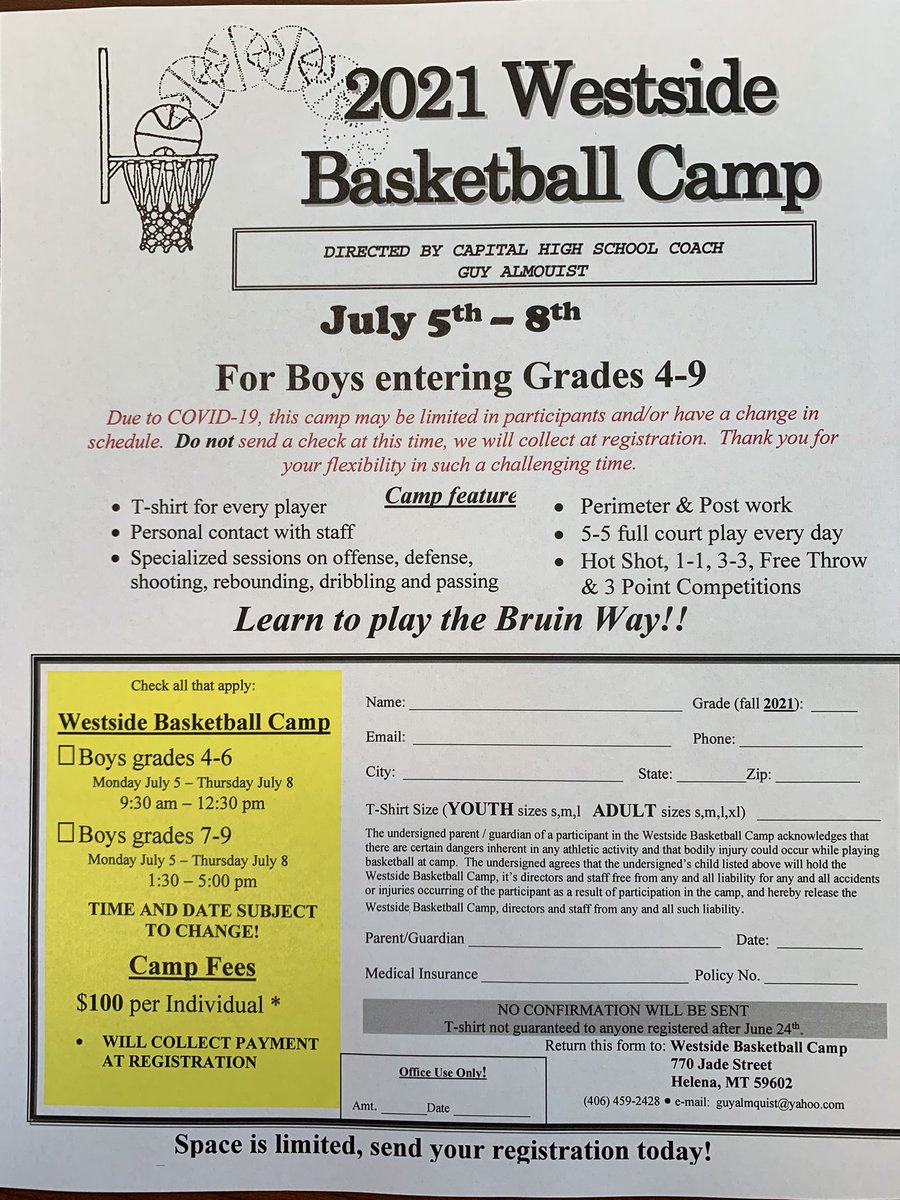 We still have room in the Westside Basketball Camp. Help us spread the word!