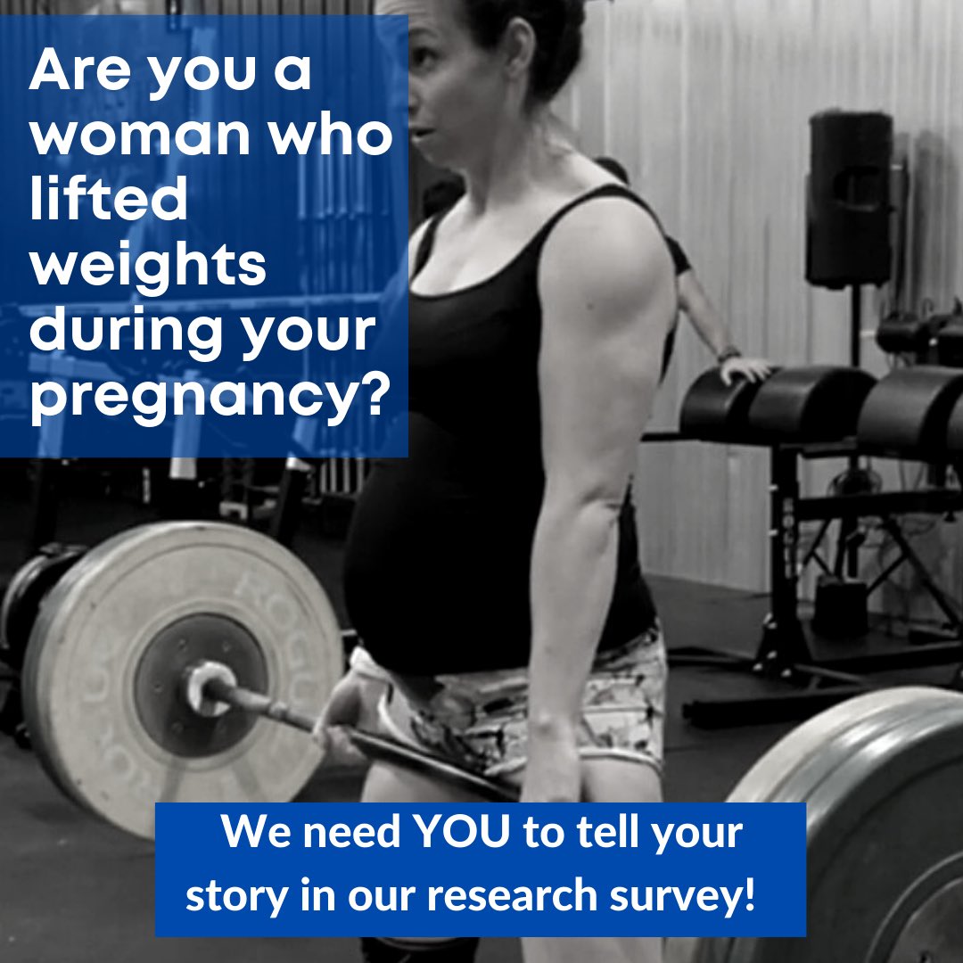 LoriForner's tweet photo. HEY MAMA! DID YOU LIFT WEIGHTS DURING YOUR PREGNANCY? If yes… we need your help! Are you a mom of one or more children? Are you a CrossFitter, weightlifter or power lifter?
 The study will only take you 10-15 minutes and is anonymous! 
#pelvicfloor
https://t.co/LWapAyYMb9 https://t.co/QZvH1tmCAL