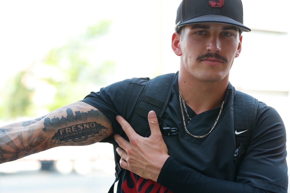 BriMellonTV's tweet image. Former @Buchanan_Bears @BR0CKJONES named an All-American this morning. Jones repping his hometown as he makes his College Word Series debut Saturday morning with @StanfordBSB. ⚾️@ABC30 #CWSOmaha