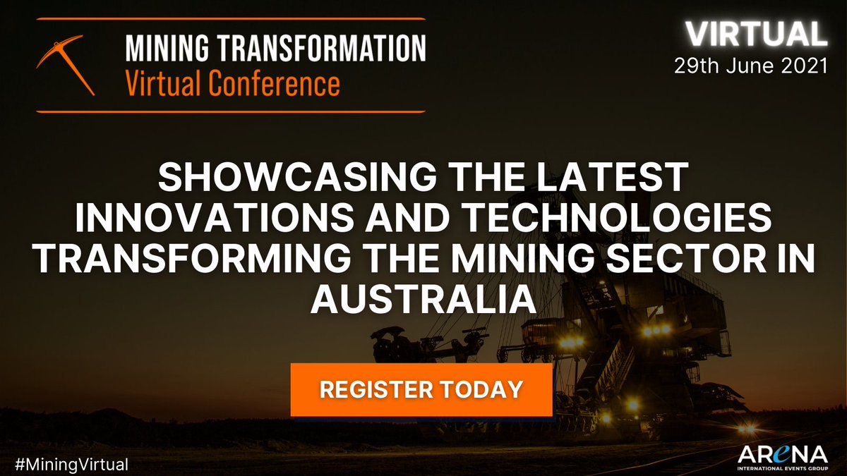 ArenaIntEnergy's tweet image. Don't miss Mining Transformation, 29th June, which offers the case studies &amp;amp; strategies on the human element of mining, while successfully leveraging advancements throughout the entire value chain. There's still time to register&amp;gt; bit.ly/3glJMjl #mining #mininginnovation