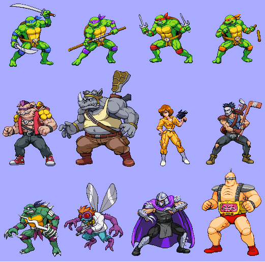 And this is how the TMNT Tournament Fighters base roster would look like if I had a time machine and was on charge. I think I'll make a few more, Which characters you think are missing?