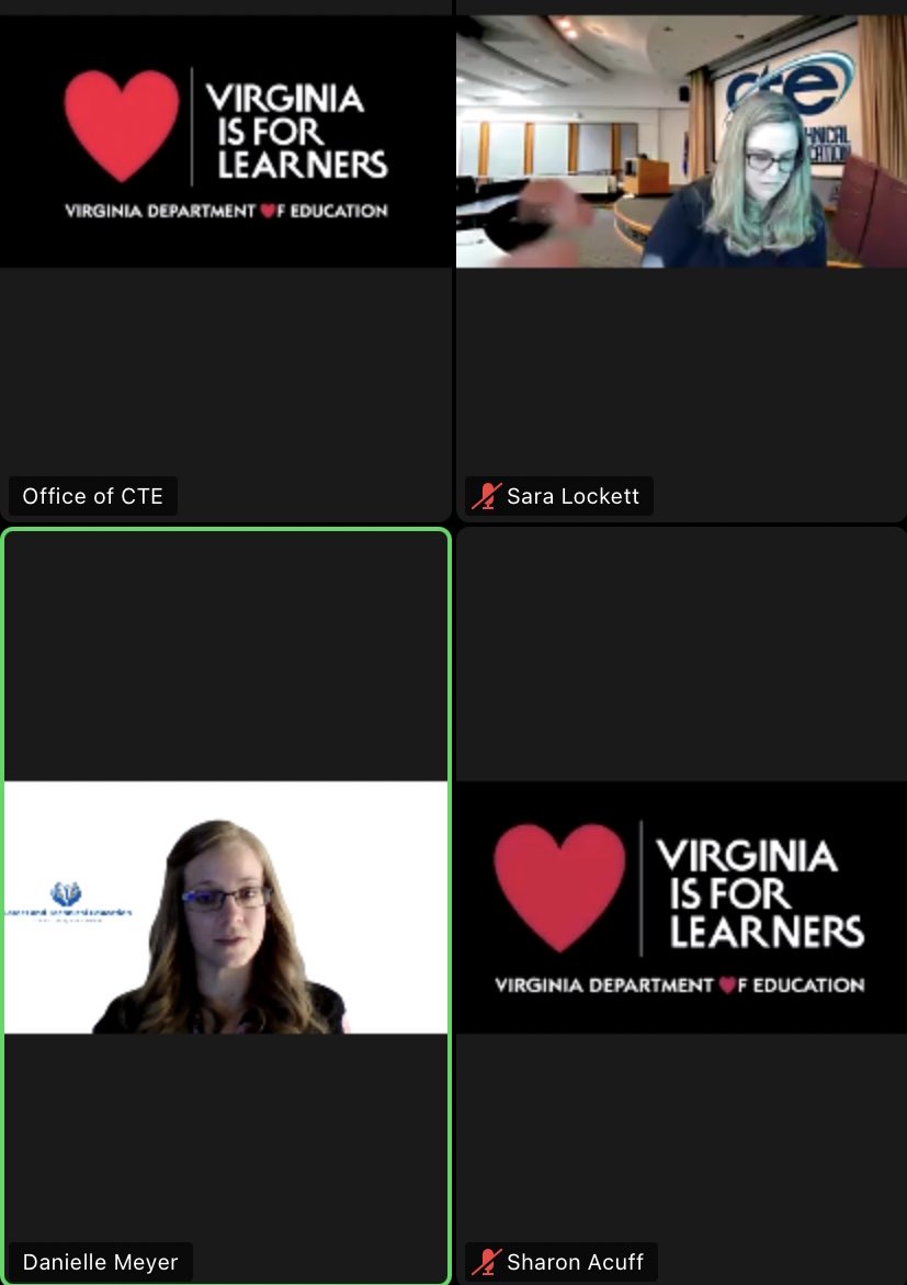 LCPS_CTAE's tweet photo. #LCPSCTE is proud to have @daniellenmeyer to champion Work-Based Learning (WBL) for @LCPScte students! She first initiated the Virginia WBL Collaboration Network in 2020 and shared updates this evening with the #ExperienceWorks convening of business & educators. #lcps21 https://t.co/Y0Z7tSk8bm