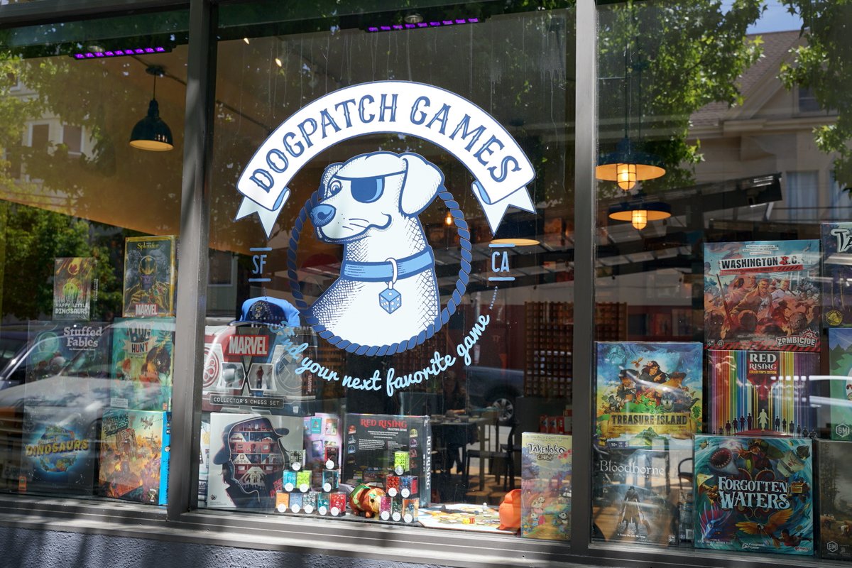 Pier70sf's tweet photo. "Shall we play a game?" Dogpatch Games shop + PARKLET is here to make your analog dreams come true. Board games of all types, for rent or purchase. On Tennessee St, just off of 22nd in #Dogpatch. #DogpatchSF Tell 'em #Pier70 sent you. https://t.co/SfjxLF43Zb