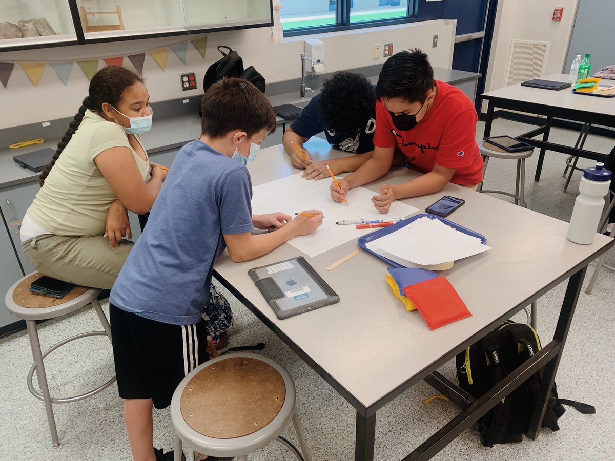 Team work and collaboration in action!! I was thoroughly impressed by the creativity and problem solving skills I saw today! #civilengineering #bsdenrichmentcamp #STEMeducation