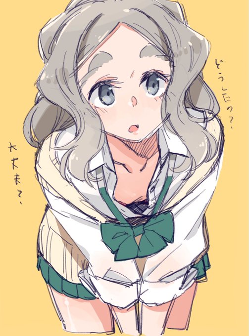 胸元ゆるゆるちびっこちゃん( ˘ω˘ )(あり得ないけどどうしても描きたかったんだ…) #ちびっこちゃん朝活 