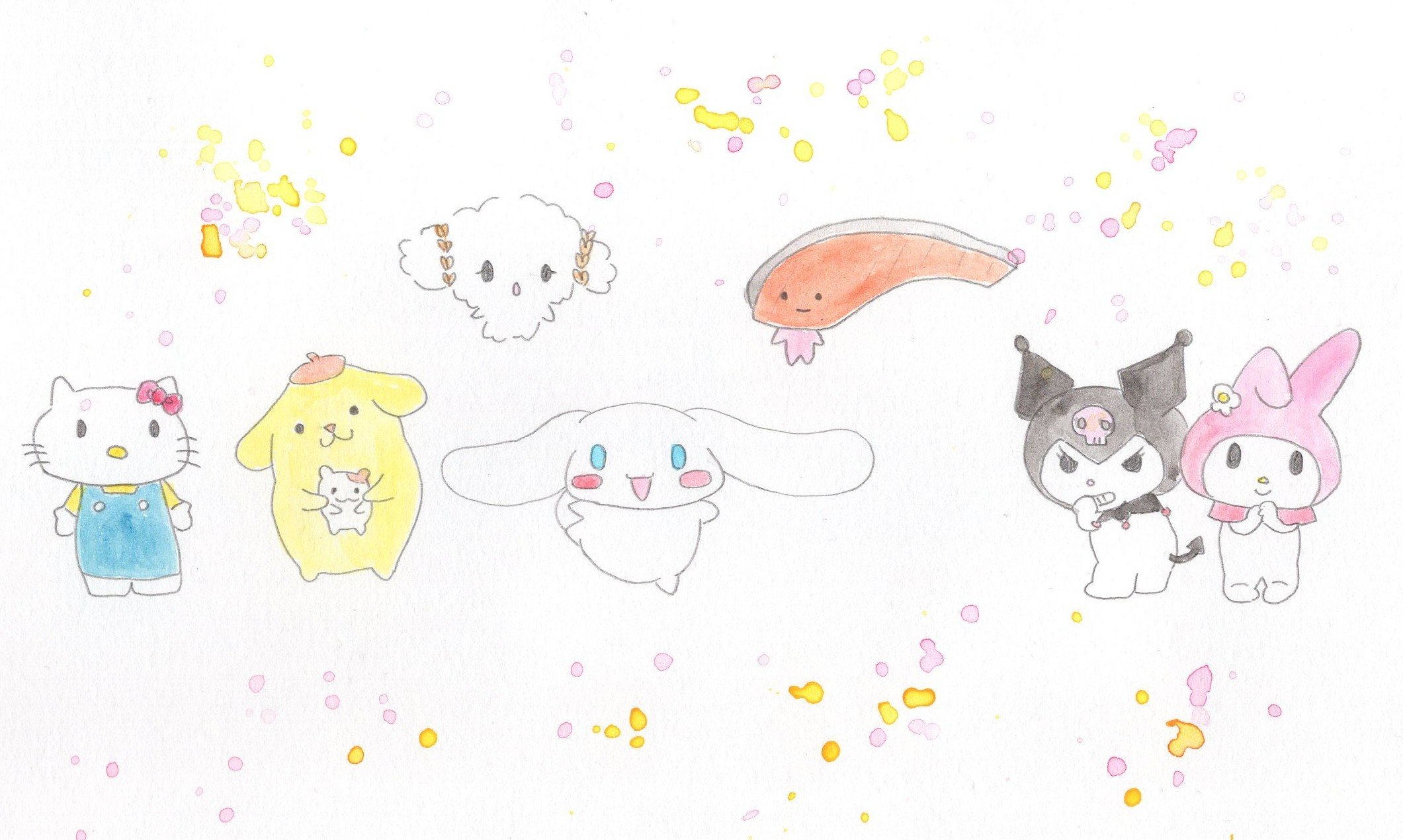 サンリオ ふらぴろ シナモン ポムポムプリン クロミ マイメロ