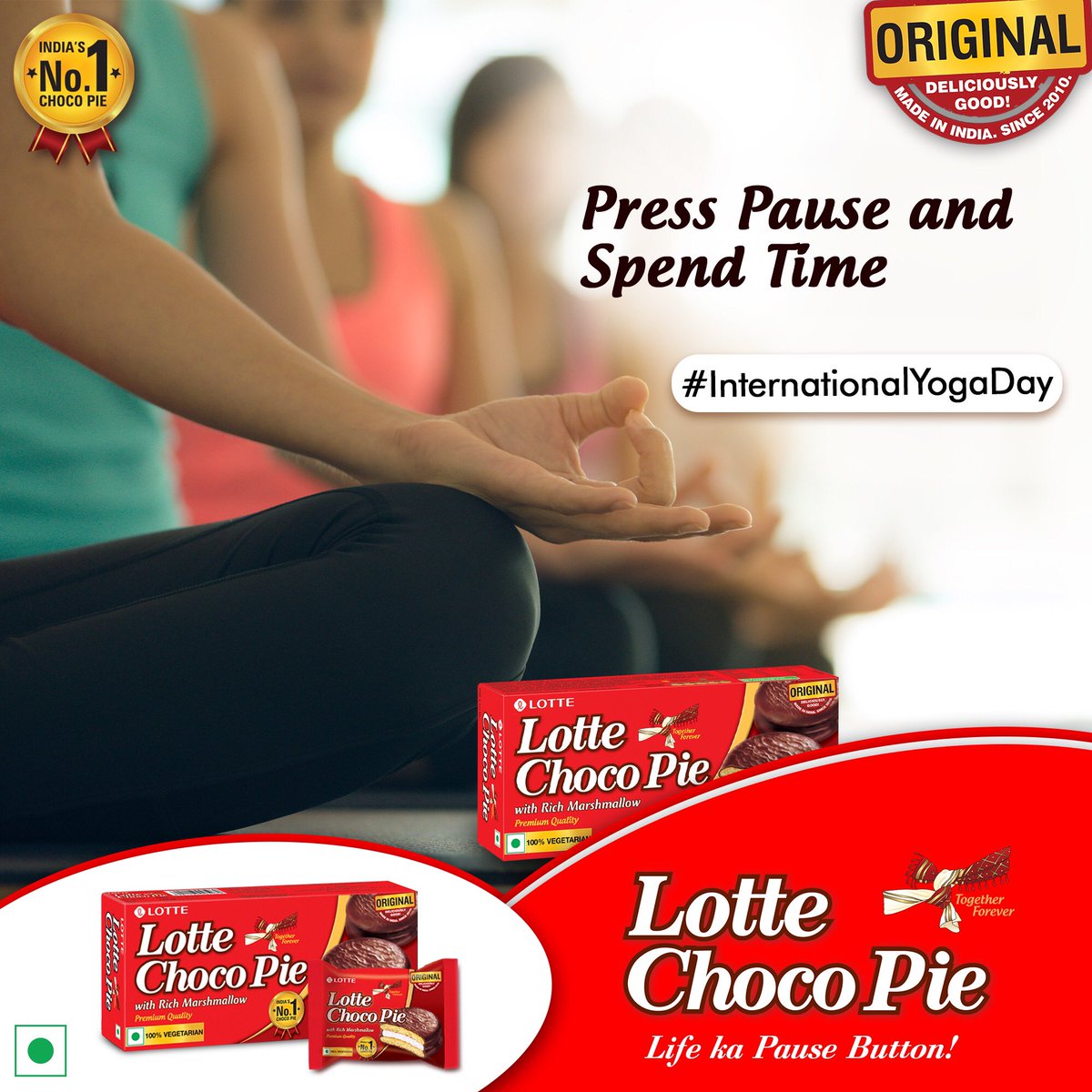 lotte_india's tweet photo. #LotteChocoPie #LifeKaPauseButton #InternationalYogaDay2021 #June21 #InternationalYogaDay
Buy Now at - https://t.co/pKmvBaNFys
#lotte #lotteindia #lottechocopie #pie #lottepie #bakery #cakes #snacks #desserts #biscuits #cookies #sweets #friendsandfamily #familyandfriends https://t.co/nHdmdnpukL