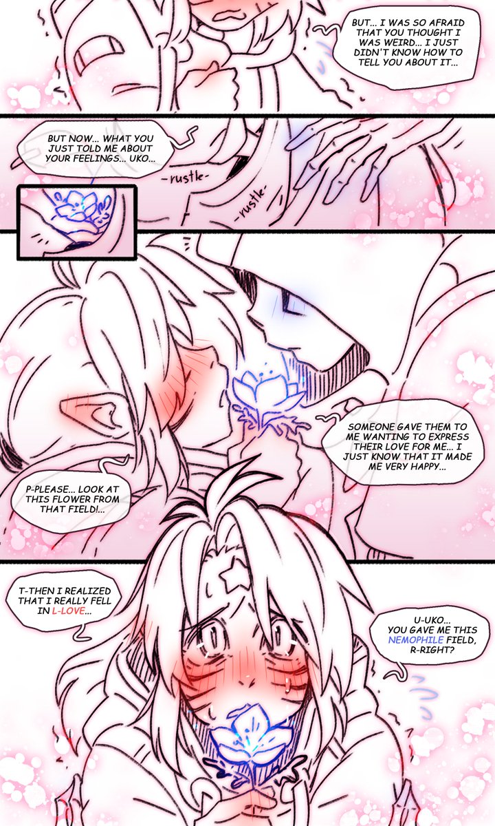 Uuu... Star exploded with embarrassment too, Uko is a master of surprises. But now she had a reason to ask about the most important things directly. Be careful with your answer. She's very nervous. ⁉️🙀😳💓💦🌸 https://t.co/hVLmkl9wQ9 