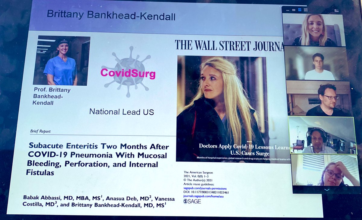 BBankheadMD's tweet image. So fun to talk to a group of undergrad students at @uni_tue this morning about what it was like to join in the early days of @CovidSurg &amp;amp; what that meant to us, our pts, &amp;amp; the world. @marks_science thank you so much for the kind introduction &amp;amp; for having me, dear friend! 🇩🇪 🇺🇸