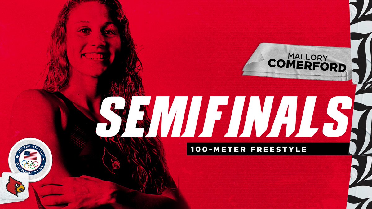 LouisvilleSD's tweet photo. Mallory Comerford turns in a 54.43 in the semifinals of the 100M Freestyle at the US Olympic Trials. 

#GoCards x #SwimTrials21 https://t.co/P0A6Kz7T6E