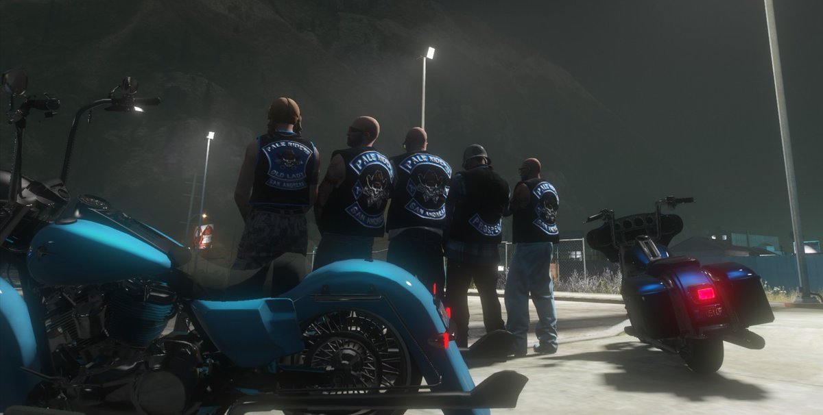 HHellfis's tweet photo. North Side chapter, running the streets https://t.co/smTabTaCxe #GTAV #GTARP #FiveM #Outlaw #Motorcycleclub #GTABiker #SupportSmallStreamers #twitchstreamer #JimmyWilson #PRMC #PaleRidersMC #paleontop #DaybreakRP https://t.co/UC7SBC8cg0