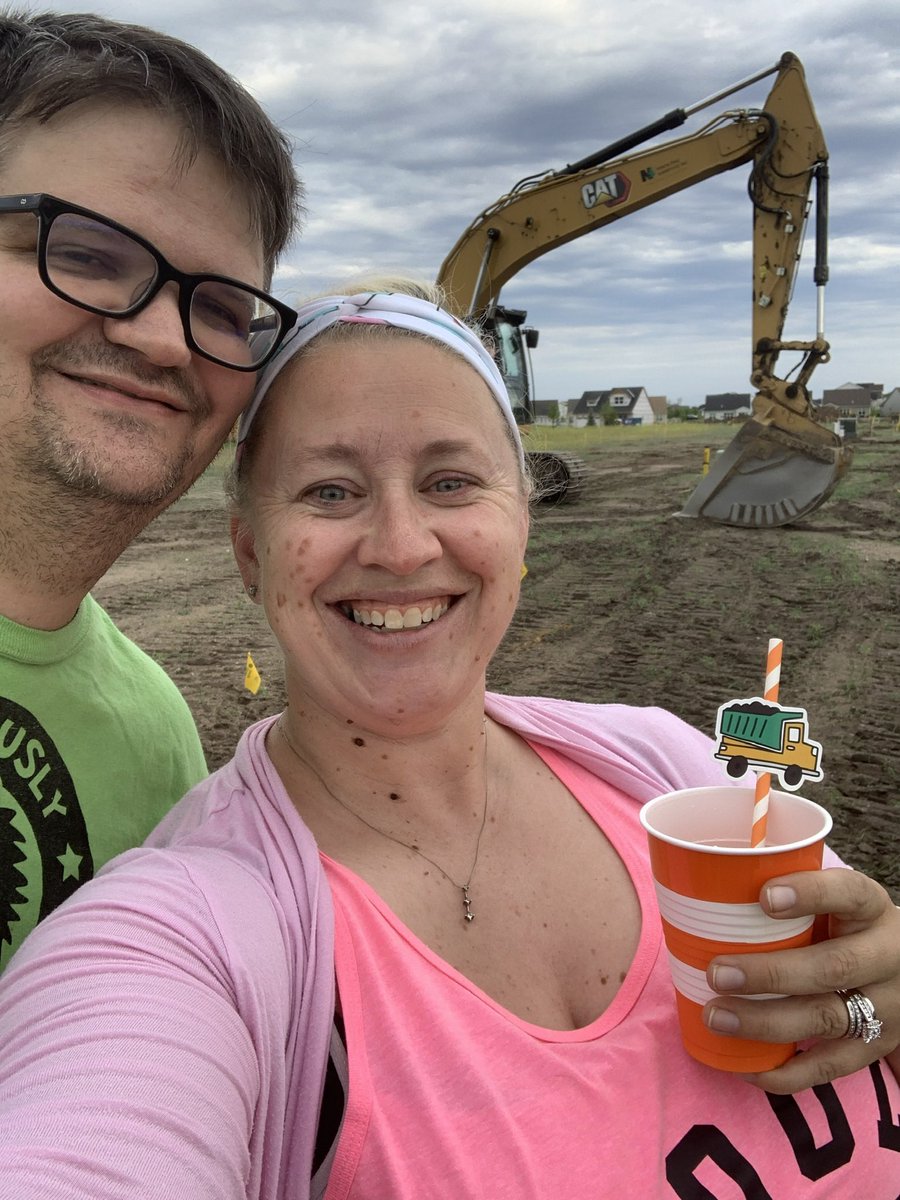 MrsMadsen05's tweet photo. Today was ground breaking day! We got to watch the contractor dig! I wish we had a picture of him talking to the girls and answering their questions. 🤦🏼♀️ #128Days #RealLifeLearning #FootingsAreNext https://t.co/3FRPosYdeU