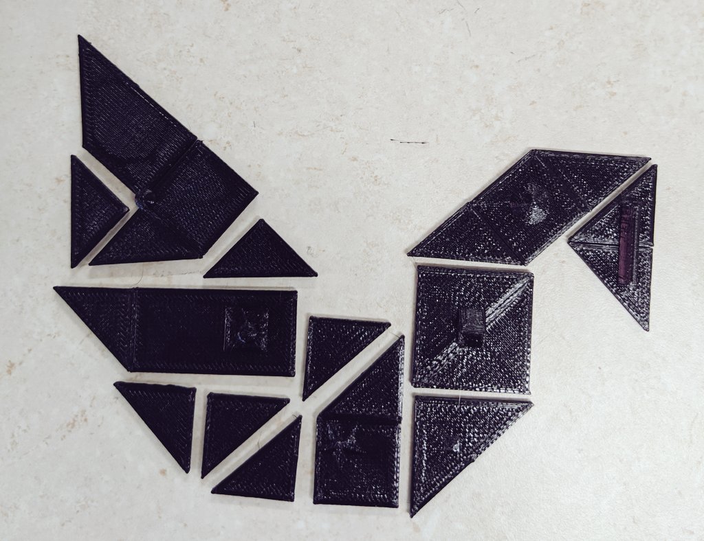 RussellAyres5's tweet photo. Really cool tangram puzzle created by one of my exceptionally talented year 3 students. On top of everything, he added tactile elements to the design to make it more accessible for the vision impaired, which was a key focus for the unit this term. Tutorial via @weareprintlab https://t.co/KRvdxzoneL