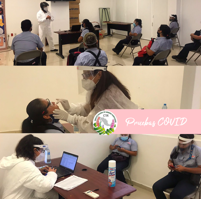 Pruebas de #COVID19 en Centro de Ventas Cancún, en  Quintana Roo, para atención a compañeros y vigilancia sanitaria 🦠🚫  

#PorTuSalud