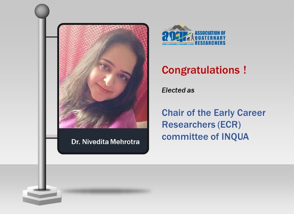 #achievement #ECR Dr. Nivedita Mehrotra (BSIP) has been elected as the new Chair of the Early Career Researchers (ECR) committee of INQUA. @NiveditaMehrot2 inqua.org/blog/50/new-ec…